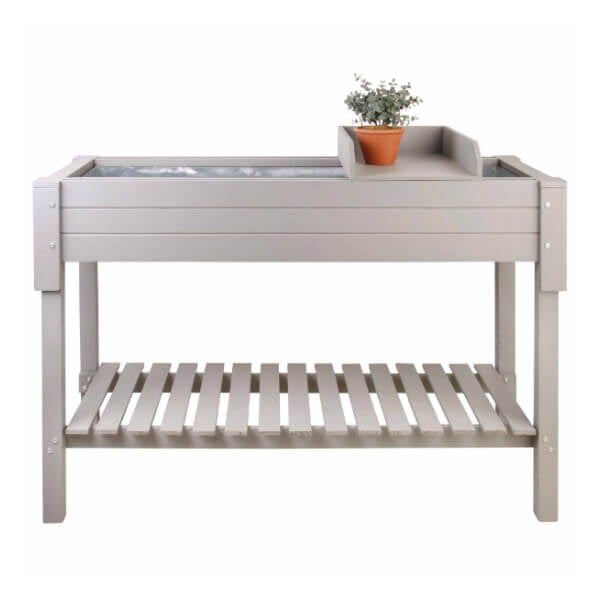 Table de rempotage en bois d'acacia couleur gris, Delamaison