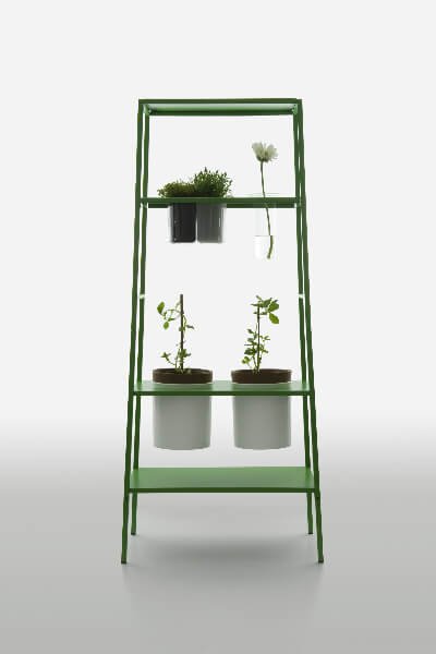 Etagère de Marcello Rizatto en métal laqué vert pour intérieur ou extérieur