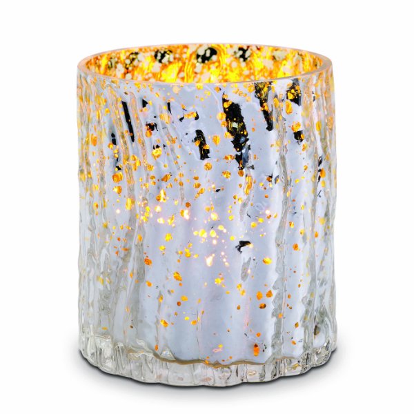Porte bougie à réchaud éclat doré argenté, Partylite
