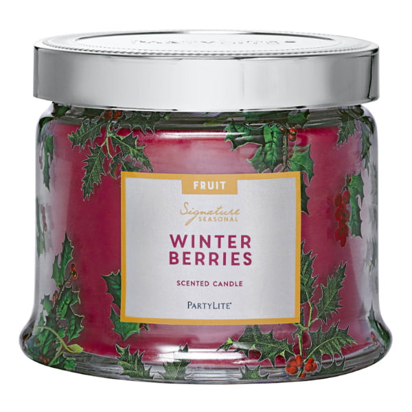 Pot à bougie 3 mèches Baies d’Hiver, Partylite