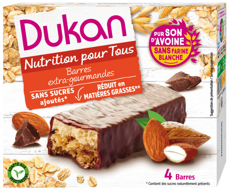 Barres son avoine chocolat sans sucres ajoutés DUKAN