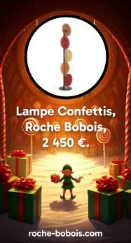 11 : Lampe Confettis, Roche Bobois, 2 450 €. https://www.roche-bobois.com/fr-FR/produit/confettis-lampadaire/B2489627234.html