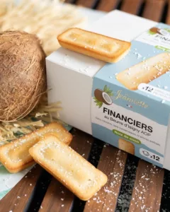 Lire la suite à propos de l’article Financiers coco Jeannette 1850 au goût exotique